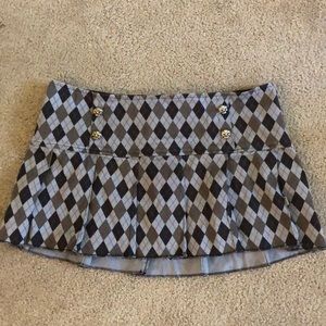 Tripp NYC goth/punk argyle mini skirt